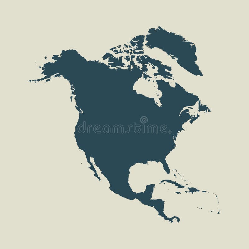 Översiktsöversikt av Nordamerika illustration royaltyfri illustrationer Översiktsöversikt av Nordamerika illustration royaltyfri illustrationer