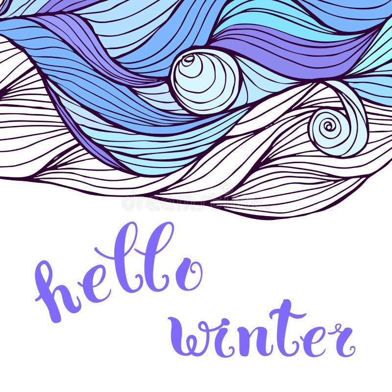'Övervintrar Hello vektor illustrationer