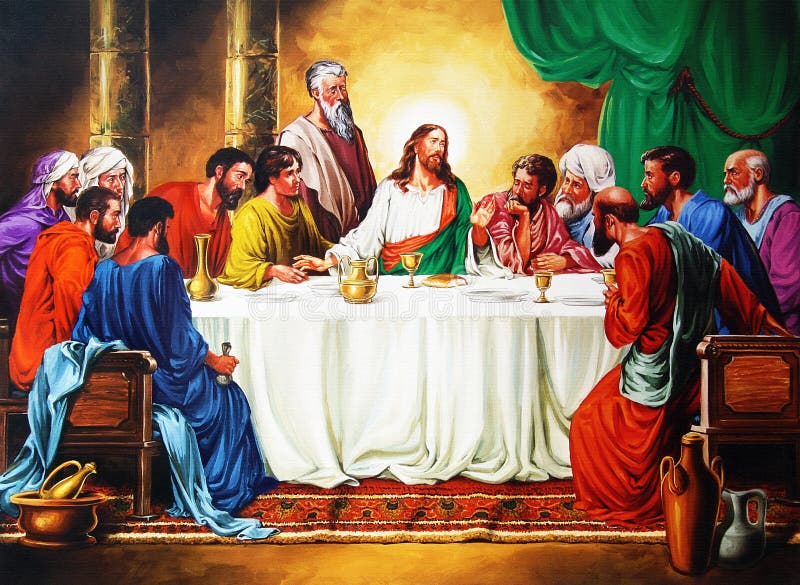 An old picture of Last Supper, from an anonymous author. An old picture of Last Supper, from an anonymous author.