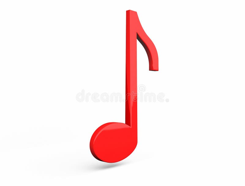 Single musical note isolated on white. Single musical note isolated on white