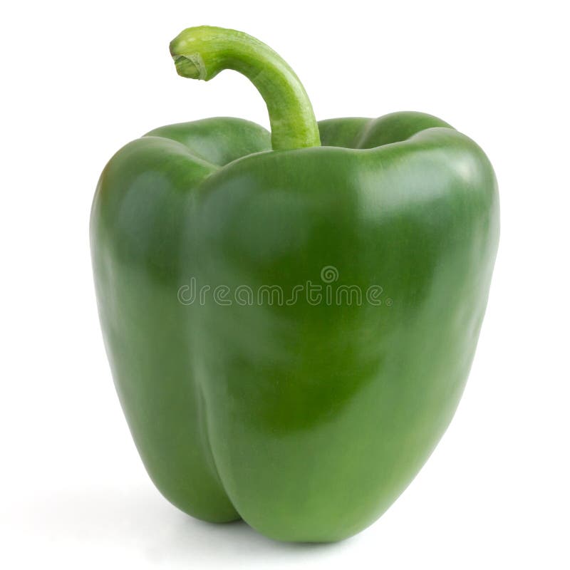 Pimentão verde único fotografia de stock royalty free