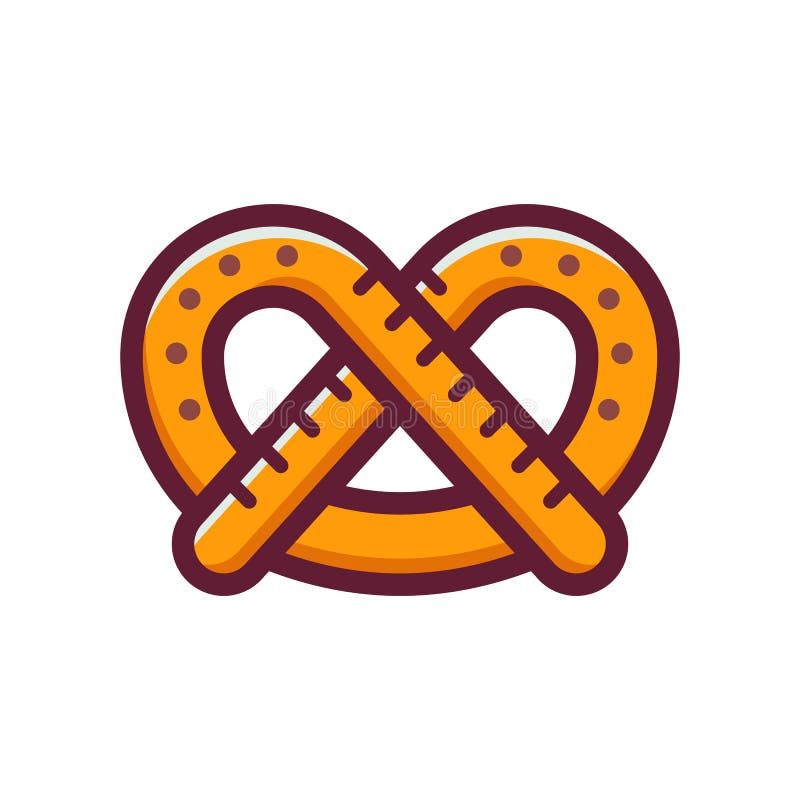 Único ícone alemão do pretzel ilustração do vetor Único ícone alemão do pretzel ilustração do vetor