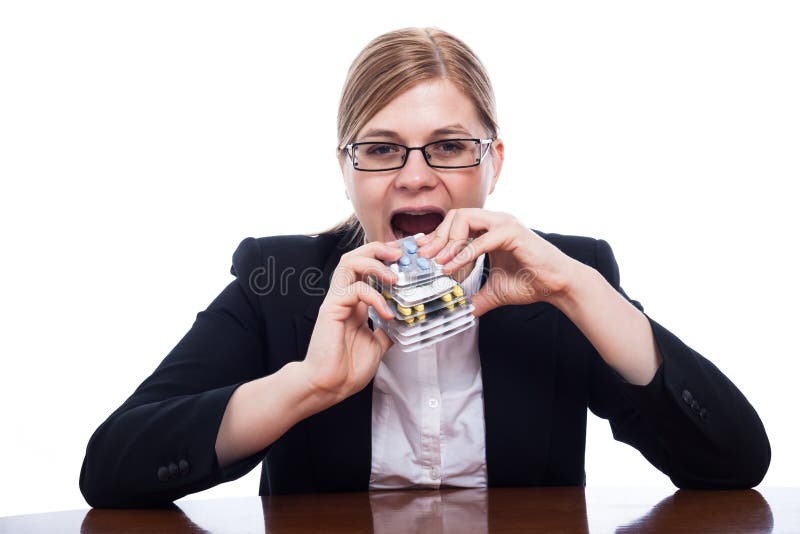 Überbeanspruchendes Konzept der pharmazeutischen Produkte stockfoto Überbeanspruchendes Konzept der pharmazeutischen Produkte stockfoto