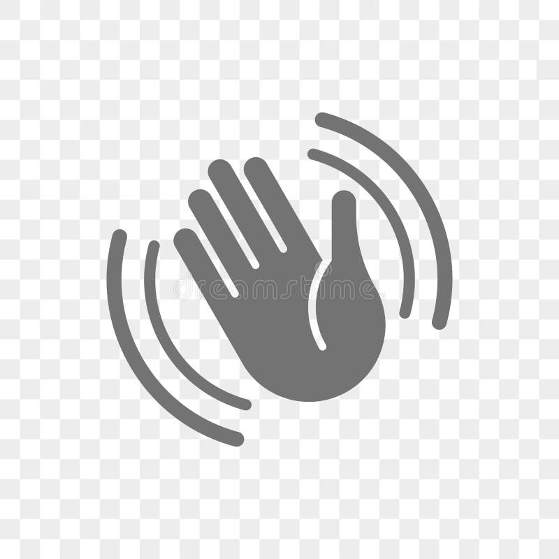 Übergeben Sie Ikone des wellenartig bewegenden Vektors hallo oder Auf Wiedersehen Geste vektor abbildung