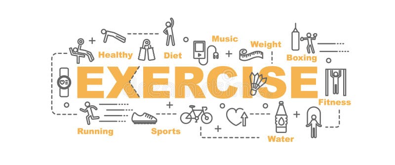 Übungsvektor-Banner vektor abbildung