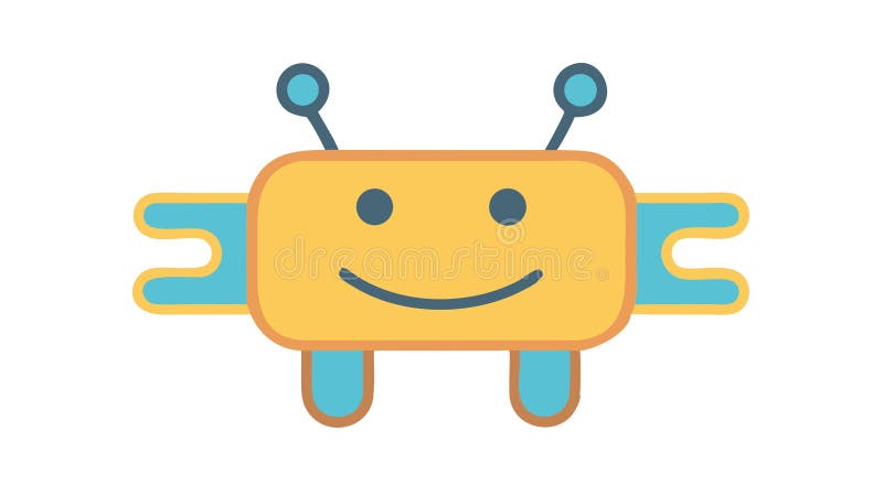 Ładna ikona Robot Bug do projektowania wektorów AI i Digital Companion Generation AI royalty ilustracja