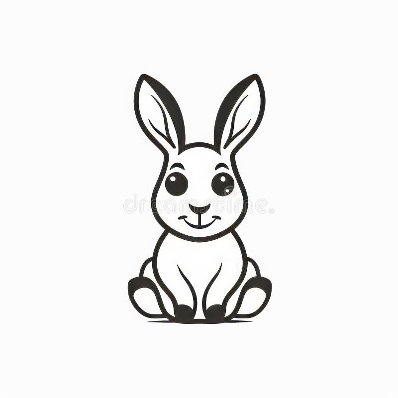 Ładne logo Aardvark Flat Vector w kolorze czarno-białym ilustracji
