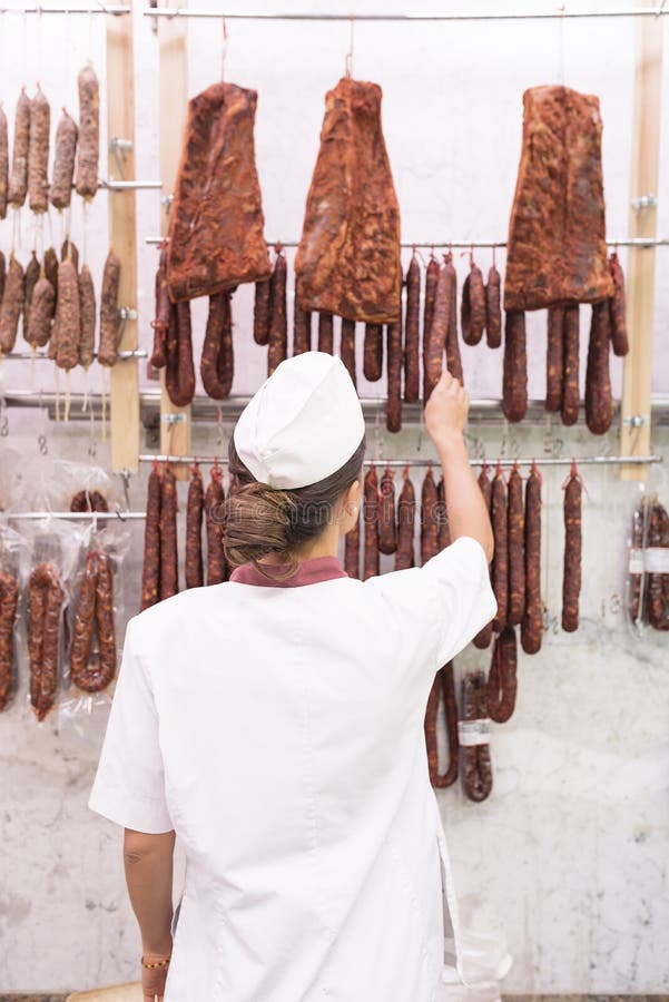 Ładny Butchery kobiety działanie zdjęcie royalty free Ładny Butchery kobiety działanie zdjęcie royalty free