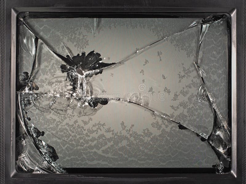 Łamany monitor stary TV, kineskop, gadżet fotografia stock