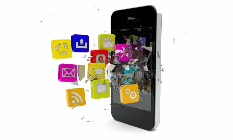 Łamań apps ilustracji