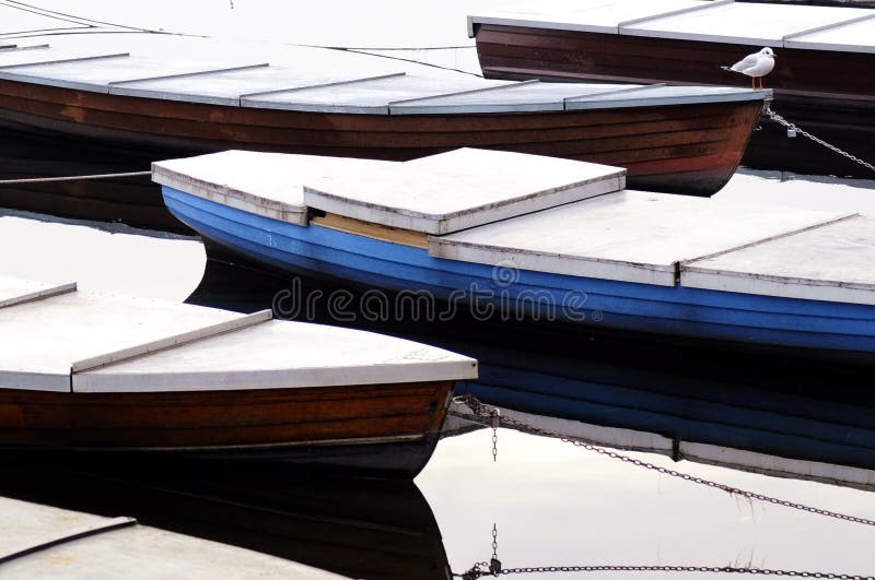 Some boats berth and covered during the winter season. Some boats berth and covered during the winter season