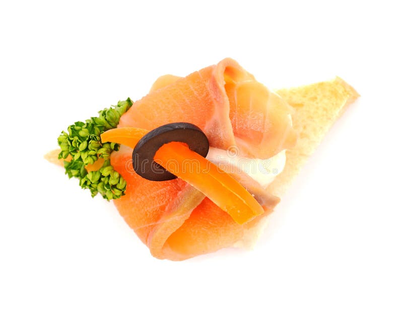 łososiowi blinis canaps zdjęcie stock łososiowi blinis canaps zdjęcie stock