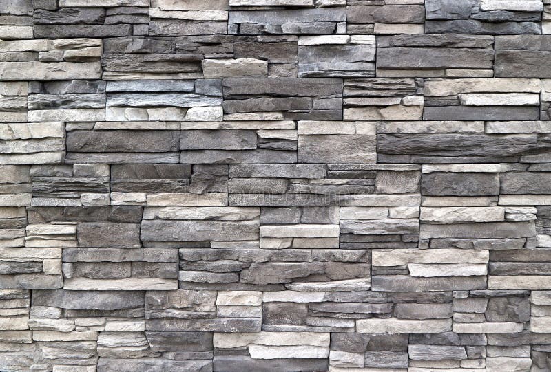 Ściana okładzinowa kamienna z kaskadowych płyt skalnych naturalnych Kolory są ciemnoszare i białe