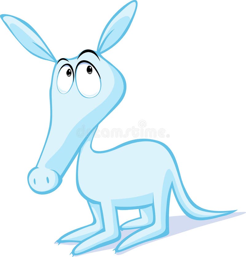 Śliczna aardvark ilustracja odizolowywająca na bielu royalty ilustracja