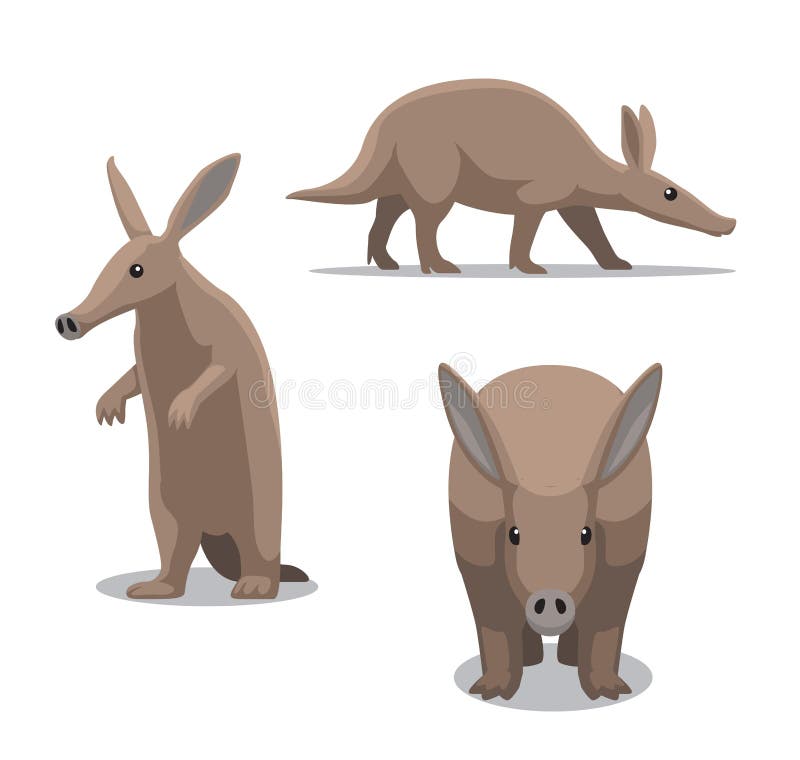Śliczna Aardvark kreskówki wektoru ilustracja royalty ilustracja