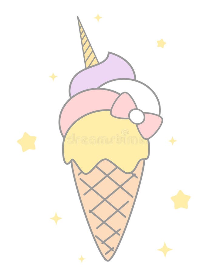 Śliczna kreskówki tęczy jednorożec lody ilustracja odizolowywająca na białym tle ilustracja wektor Śliczna kreskówki tęczy jednorożec lody ilustracja odizolowywająca na białym tle ilustracja wektor
