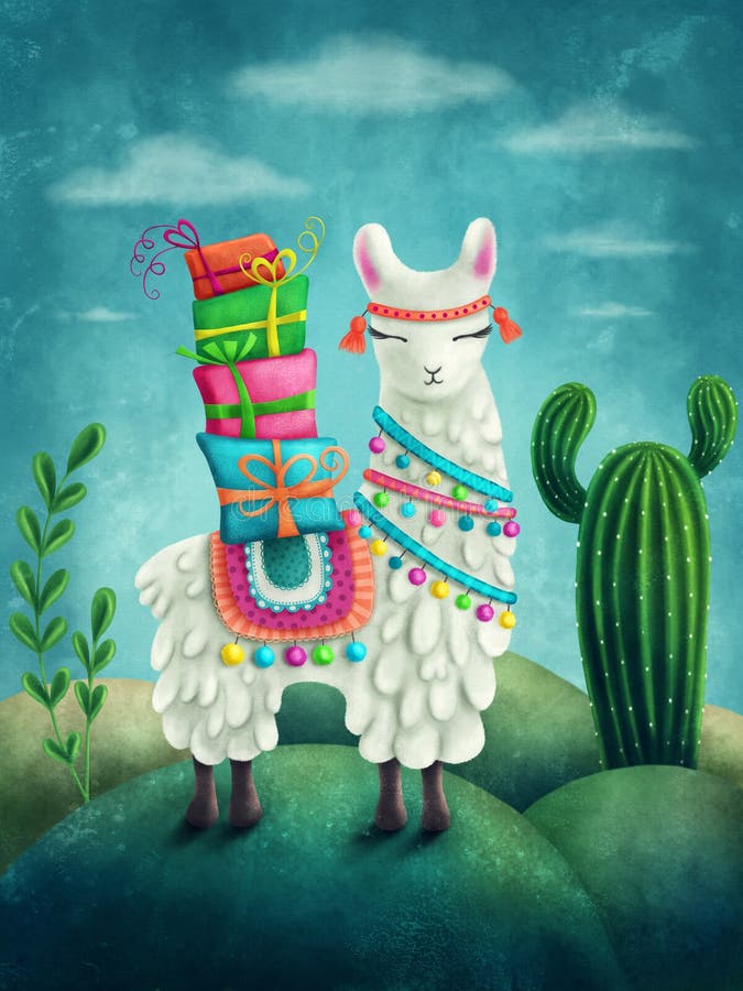 Śliczna lama ilustracji Śliczna lama ilustracji