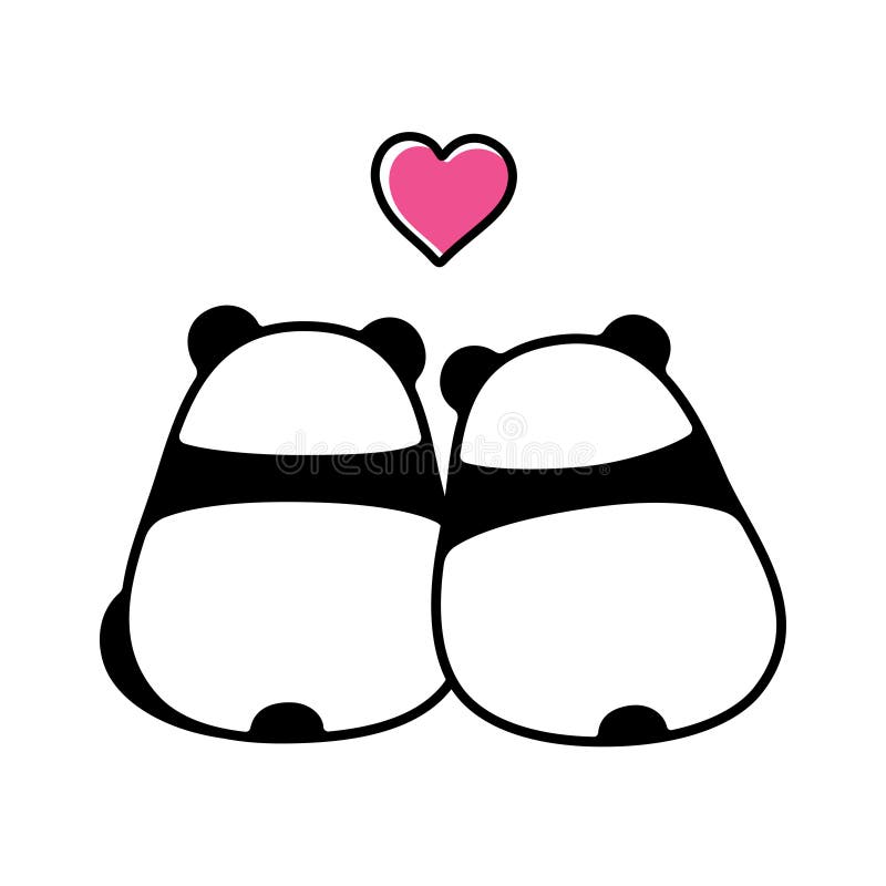 Śliczna pandy para w miłości