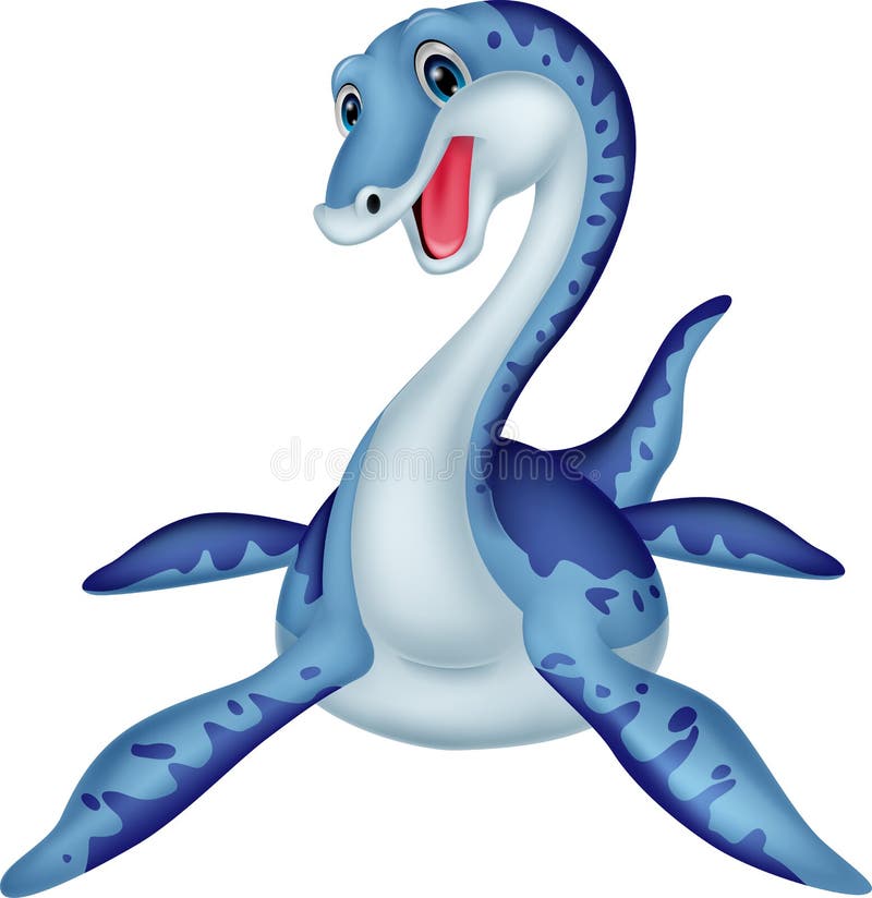 Illustration of Cute plesiosaurus cartoon. Illustration of Cute plesiosaurus cartoon