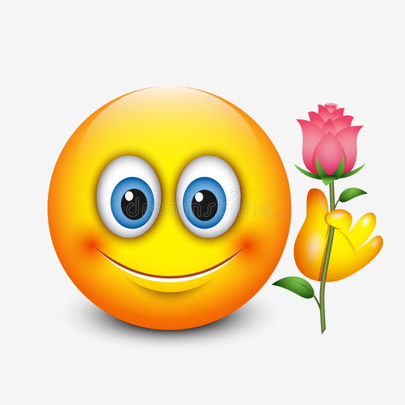 Śliczny emoticon mienie wzrastał emoji - wektorowa ilustracja - Świątobliwy walentynki ` s dzień - royalty ilustracja Śliczny emoticon mienie wzrastał emoji - wektorowa ilustracja - Świątobliwy walentynki ` s dzień - royalty ilustracja