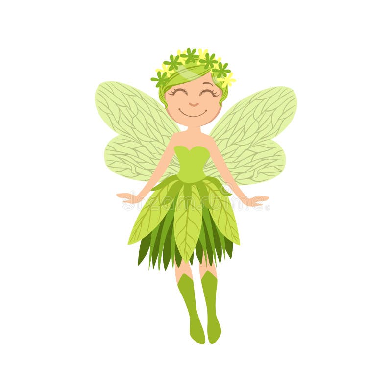 Śliczny Lasowy Czarodziejski Girly postać z kreskówki royalty ilustracja Śliczny Lasowy Czarodziejski Girly postać z kreskówki royalty ilustracja