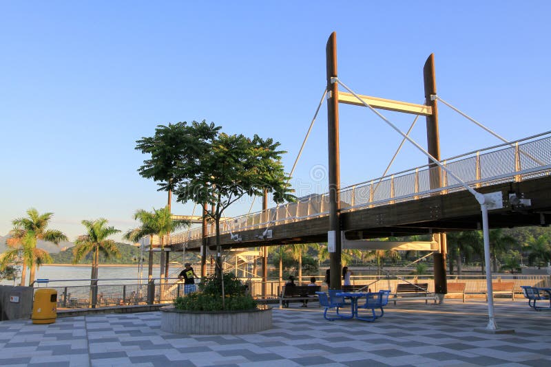 ślimakowaty punktu obserwacyjnego wierza Tai Po nabrzeża park zdjęcie stock ślimakowaty punktu obserwacyjnego wierza Tai Po nabrzeża park zdjęcie stock
