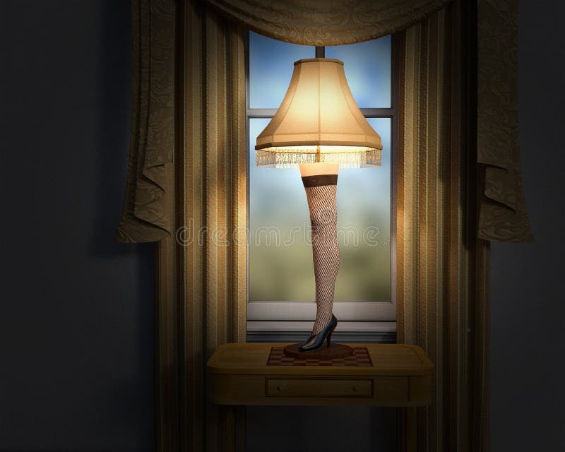 Śmieszna Bożenarodzeniowa opowieści nogi lampa