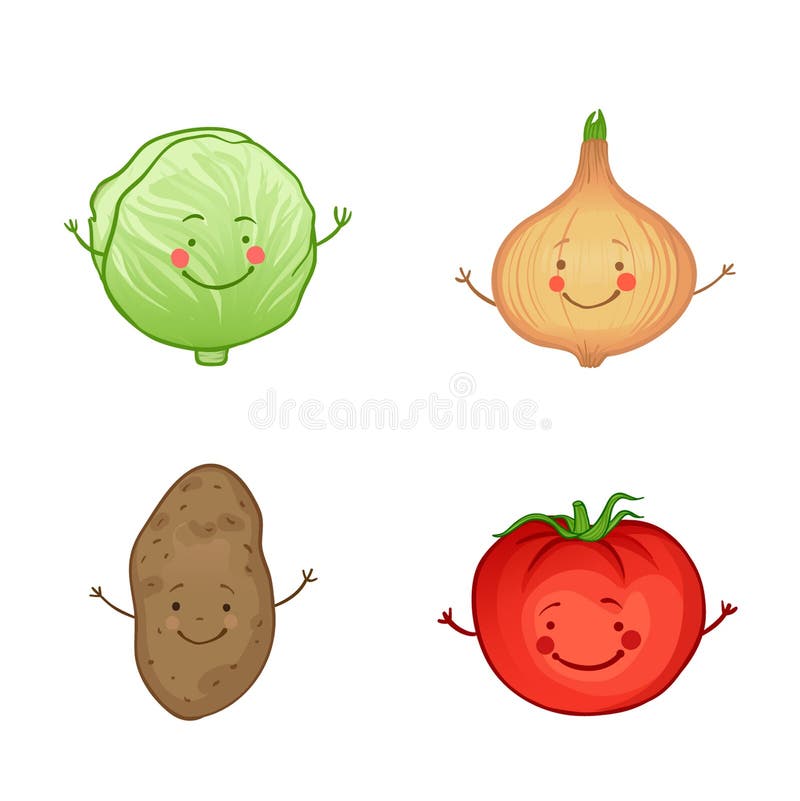 śmiesznej ikony ustaleni warzywa ilustracja wektor śmiesznej ikony ustaleni warzywa ilustracja wektor