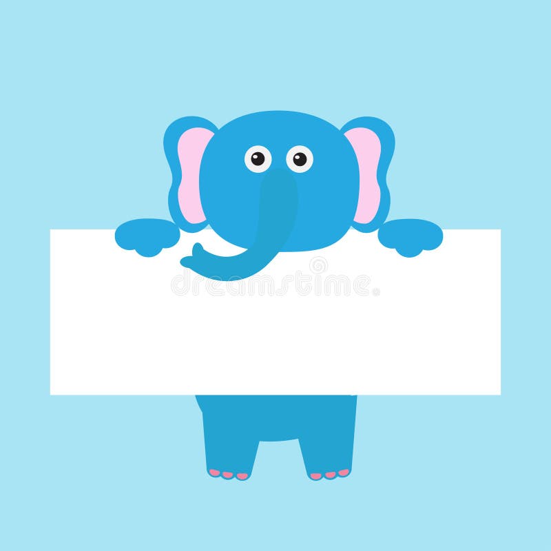 Śmieszny słonia obwieszenie na papierowej deski szablonie Kawaii zwierzęcia ciało Śliczny postać z kreskówki przyjazdowa dziecka ilustracji Śmieszny słonia obwieszenie na papierowej deski szablonie Kawaii zwierzęcia ciało Śliczny postać z kreskówki przyjazdowa dziecka ilustracji