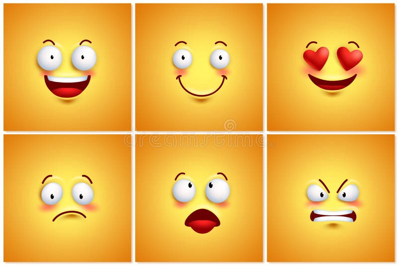 Śmiesznych smileys wektorowi plakatowi tapetowi tła ustawiający ilustracji Śmiesznych smileys wektorowi plakatowi tapetowi tła ustawiający ilustracji
