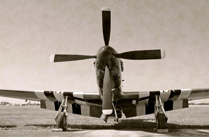 Black and white photo of vintage turboprop airplane. Black and white photo of vintage turboprop airplane