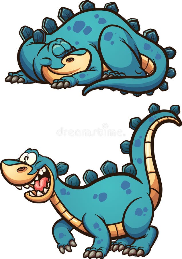 Śpiący i budzi dinosaura ilustracja wektor Śpiący i budzi dinosaura ilustracja wektor