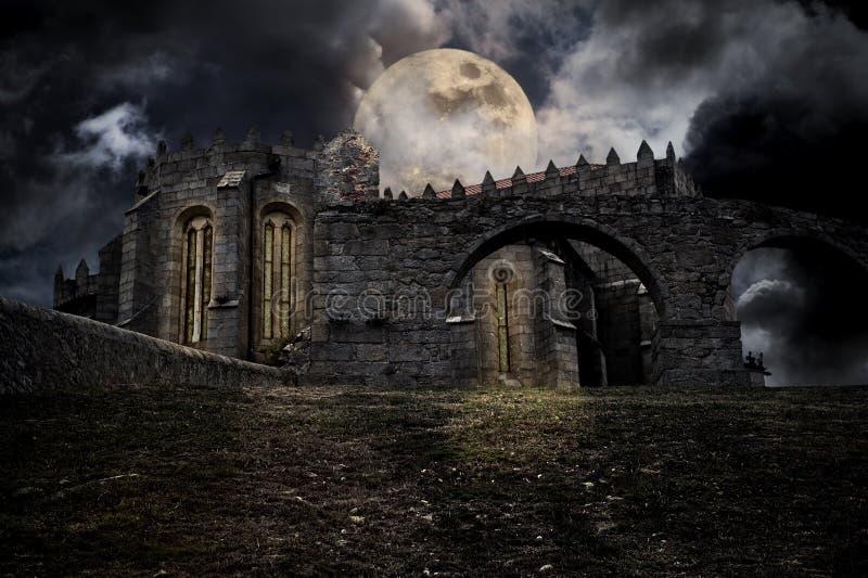 średniowieczna Halloween sceneria
