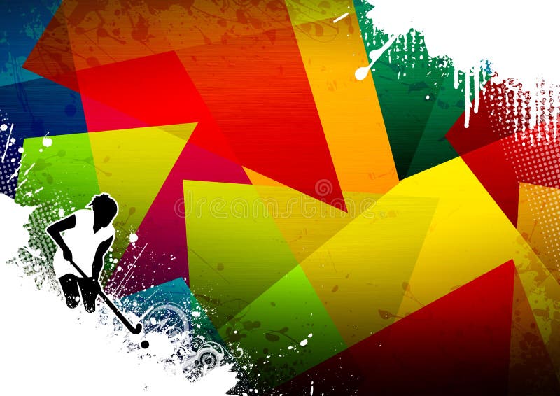 Abstract grunge Field Hockey sport background with space. Abstract grunge Field Hockey sport background with space