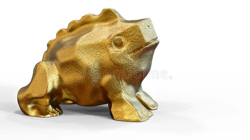 świadczenia 3 d żaba złota royalty ilustracja