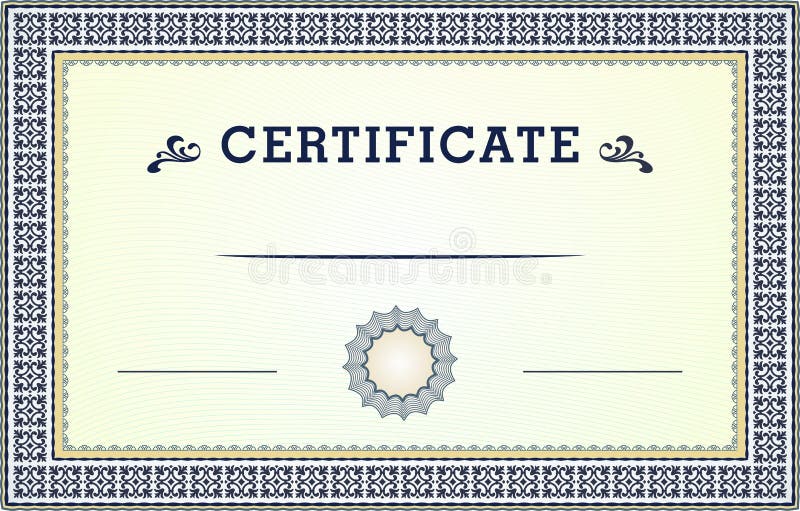 Certificate border and template design. Certificate border and template design
