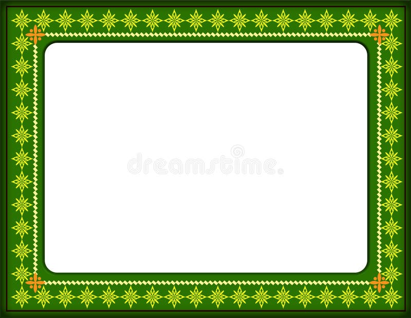 The certificate green colour border generated by illustration on isolate background. The certificate green colour border generated by illustration on isolate background