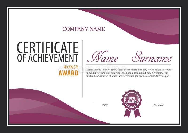 Certificate template,diploma layout,A4 size ,vector. Certificate template,diploma layout,A4 size ,vector