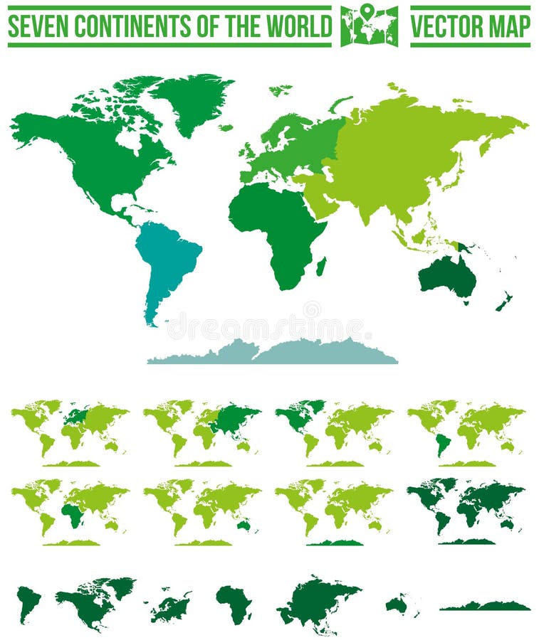 Światowa kontynent mapa royalty ilustracja Światowa kontynent mapa royalty ilustracja