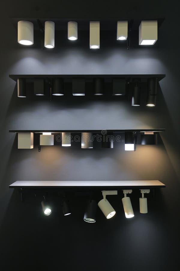 Światła LED na półce obraz royalty free