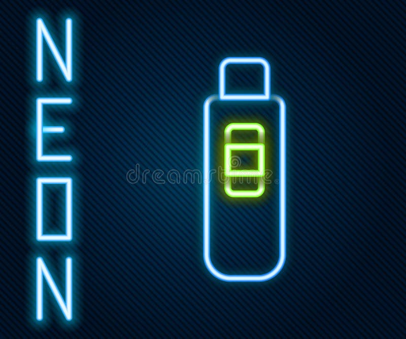świecąca ikona testu ciążowego neon line izolowana na czarnym tle. kontur kolorowy. wektor ilustracja wektor