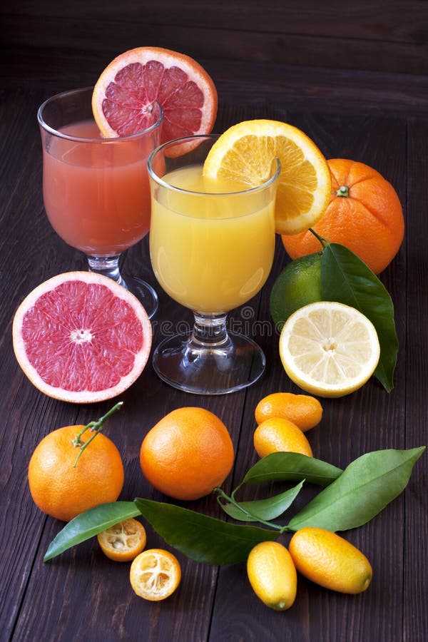 Fresh juice mix fruit, healthy drinks on wooden table. Fresh juice mix fruit, healthy drinks on wooden table