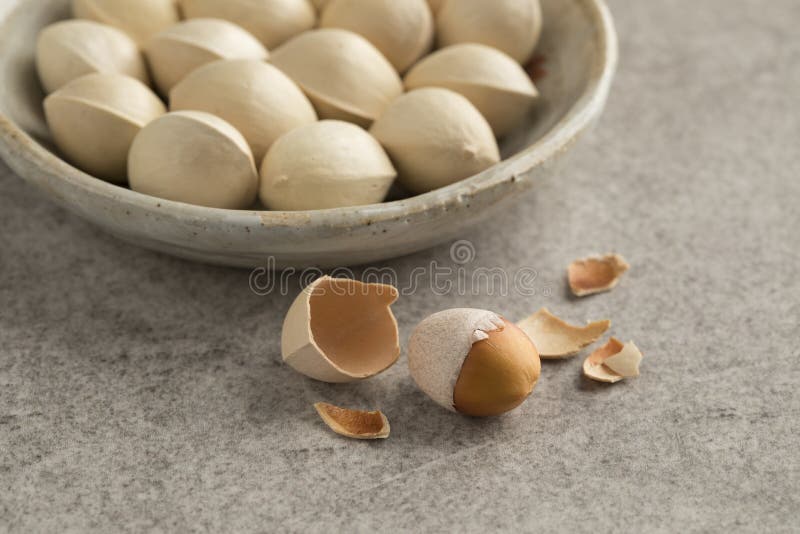 Świeże surowe ginkgo biloba dokrętki fotografia stock Świeże surowe ginkgo biloba dokrętki fotografia stock