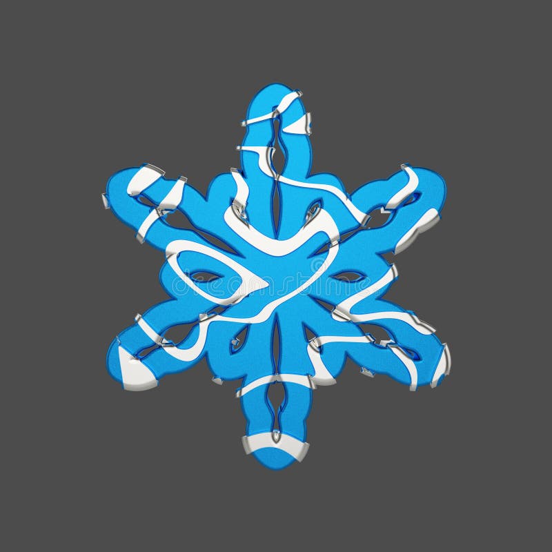 Świąteczny płatek śniegu w srebra i błękita stylu odizolowywającym na szarym tle Bożenarodzeniowy element w srebnych abstrakcjoni ilustracji Świąteczny płatek śniegu w srebra i błękita stylu odizolowywającym na szarym tle Bożenarodzeniowy element w srebnych abstrakcjoni ilustracji