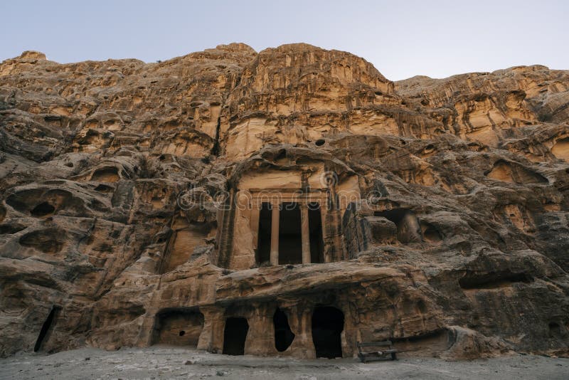 Świątynia w Małym Petra, Jordania zdjęcia stock Świątynia w Małym Petra, Jordania zdjęcia stock
