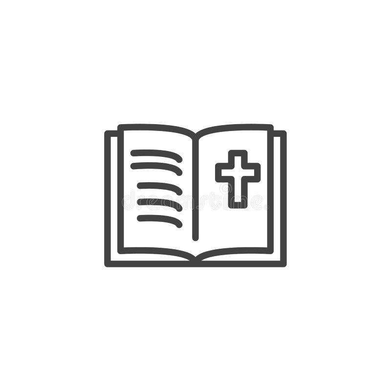 Świętej biblii konturu ikona ilustracji Świętej biblii konturu ikona ilustracji