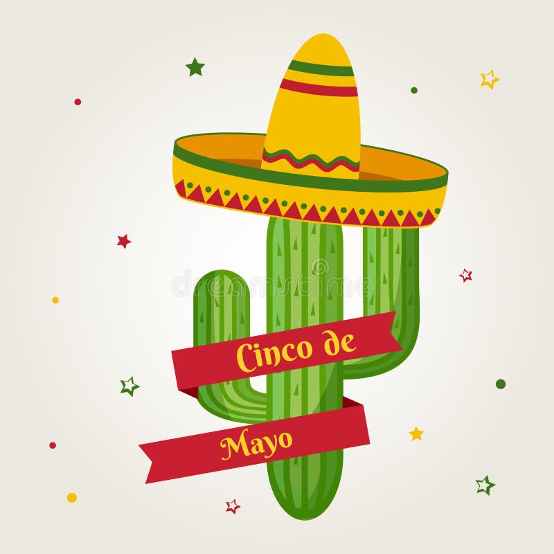 Świętowanie karta dla Cinco de Mayo Wakacje w Meksyk wektor royalty ilustracja Świętowanie karta dla Cinco de Mayo Wakacje w Meksyk wektor royalty ilustracja