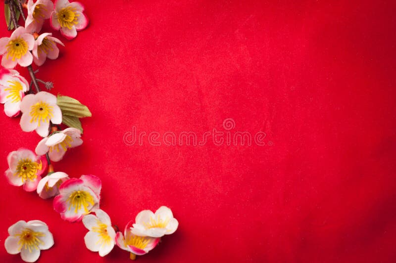 Celebrate Chinese New Year background with beautiful sakura blossom frame. Celebrate Chinese New Year background with beautiful sakura blossom frame.