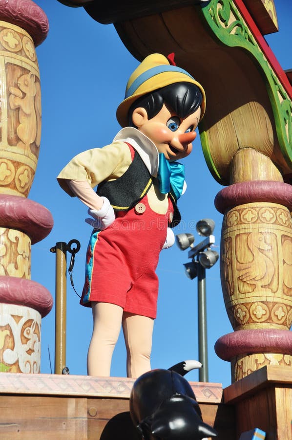 Pinocchio in A Dream Come True Celebrate Parade in Disney World Orlando, Florida, USA. Pinocchio in A Dream Come True Celebrate Parade in Disney World Orlando, Florida, USA