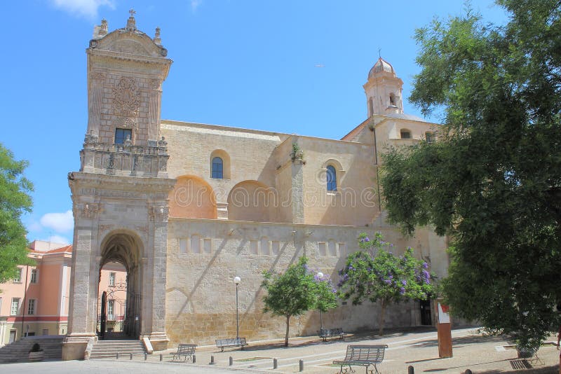 Święty Nicholas Katedralny Sassari Sardinia Włochy obraz stock Święty Nicholas Katedralny Sassari Sardinia Włochy obraz stock